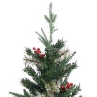 vidaXL Weihnachtsbaum mit Zapfen Gr&uuml;n 150 cm PVC &amp; PE