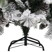 vidaXL Weihnachtsbaum mit Zapfen Beschneit 150 cm PVC &amp; PE
