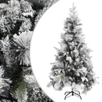 vidaXL Weihnachtsbaum mit Zapfen Beschneit 225 cm PVC...