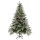vidaXL Weihnachtsbaum mit Zapfen Gr&uuml;n und Wei&szlig; 150 cm PVC &amp; PE