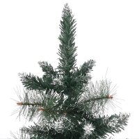 vidaXL K&uuml;nstlicher Weihnachtsbaum mit St&auml;nder Gr&uuml;n und Wei&szlig; 60 cm PVC