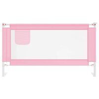 vidaXL Kleinkind-Bettschutzgitter Rosa 150x25 cm Stoff