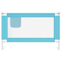 vidaXL Kleinkind-Bettschutzgitter Blau 120x25 cm Stoff