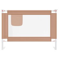 vidaXL Kleinkind-Bettschutzgitter Taupe 90x25 cm Stoff