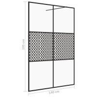 vidaXL Duschwand f&uuml;r Begehbare Dusche mit Klarem ESG-Glas 140x195 cm