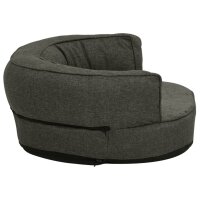 vidaXL Hundematratze Ergonomisch 75x53cm Leinenoptik Fleece Dunkelgrau