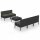 vidaXL 6-tlg. Garten-Lounge-Set mit Auflagen Poly Rattan Schwarz