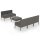 vidaXL 6-tlg. Garten-Lounge-Set mit Auflagen Poly Rattan Grau