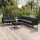 vidaXL 8-tlg. Garten-Lounge-Set mit Auflagen Poly Rattan Schwarz