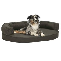 vidaXL Hundematratze Ergonomisch 75x53cm Leinenoptik...