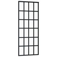 vidaXL Schiebetür mit Beschlag ESG-Glas & Aluminium 76x205 cm