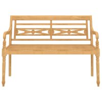 vidaXL 4-tlg. Garten-Lounge-Set mit Kissen Massivholz Teak