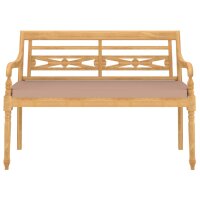 vidaXL 4-tlg. Garten-Lounge-Set mit Kissen Massivholz Teak