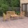 vidaXL 4-tlg. Garten-Lounge-Set mit Kissen Massivholz Teak