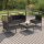 vidaXL 5-tlg. Garten-Lounge-Set mit Auflagen Poly Rattan Grau