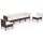 vidaXL 6-tlg. Garten-Lounge-Set mit Auflagen Poly Rattan Braun