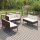 vidaXL 6-tlg. Garten-Lounge-Set mit Auflagen Poly Rattan Braun