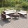 vidaXL 8-tlg. Garten-Lounge-Set mit Auflagen Poly Rattan Braun