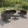 vidaXL 8-tlg. Garten-Lounge-Set mit Auflagen Poly Rattan Grau