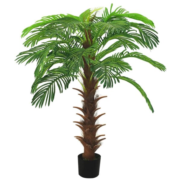 vidaXL K&uuml;nstliche Palme Cycas mit Topf 140 cm Gr&uuml;n