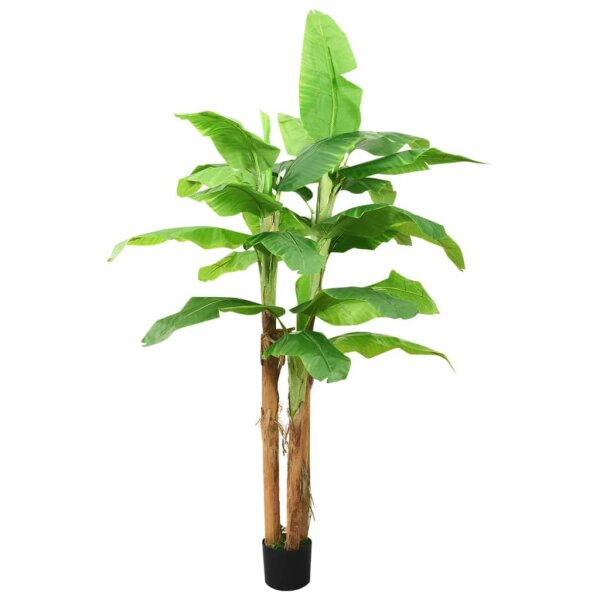 vidaXL K&uuml;nstlicher Bananenbaum mit Topf 300 cm Gr&uuml;n