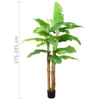 vidaXL K&uuml;nstlicher Bananenbaum mit Topf 300 cm Gr&uuml;n