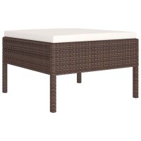 vidaXL 12-tlg. Garten-Lounge-Set mit Auflagen Poly Rattan Braun