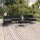 vidaXL 8-tlg. Garten-Lounge-Set mit Auflagen Poly Rattan Schwarz