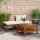 vidaXL 3-tlg. Garten-Lounge-Set mit Cremeweißen Kissen Akazienholz