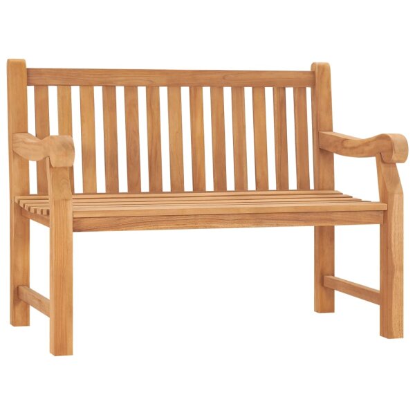 vidaXL Gartenbank 114 cm Massivholz Teak