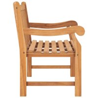 vidaXL Gartenbank 114 cm Massivholz Teak