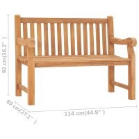 vidaXL Gartenbank 114 cm Massivholz Teak