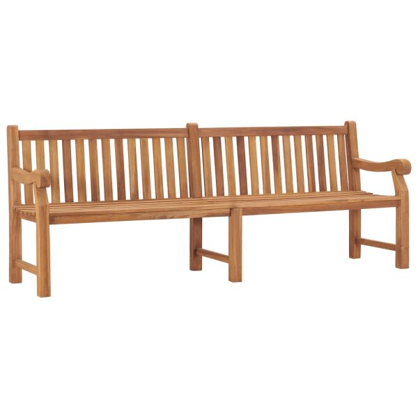 vidaXL Gartenbank 228 cm Massivholz Teak