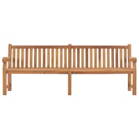 vidaXL Gartenbank 228 cm Massivholz Teak