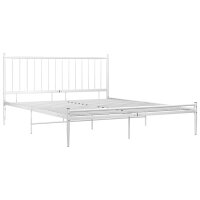 vidaXL Bett Wei&szlig; Metall 180x200 cm