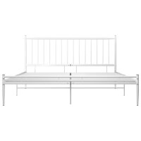 vidaXL Bett Wei&szlig; Metall 200x200 cm