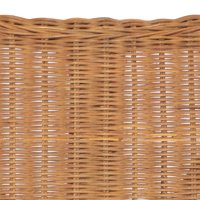 vidaXL 2-Sitzer-Sofa Hellbraun Natur Rattan und Leinen