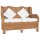 vidaXL 2-Sitzer-Sofa Hellbraun Natur Rattan und Leinen