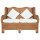 vidaXL 2-Sitzer-Sofa Hellbraun Natur Rattan und Leinen