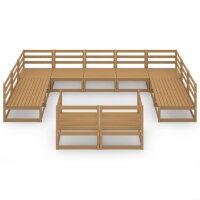 vidaXL 11-tlg. Garten-Lounge-Set Massivholz Kiefer