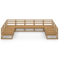 vidaXL 9-tlg. Garten-Lounge-Set Massivholz Kiefer