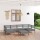 vidaXL 7-tlg. Garten-Lounge-Set Grau Massivholz Kiefer