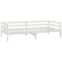 vidaXL Tagesbett mit Matratze 90x200 cm Weiß Kiefer Massivholz