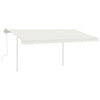 WOWONA Gelenkarmmarkise Einziehbar mit LED 4x3 m...