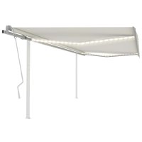 vidaXL Gelenkarmmarkise Einziehbar mit LED 4,5x3 m...