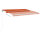 vidaXL Gelenkarmmarkise Automatisch mit Pfosten 4,5x3 m Orange Braun