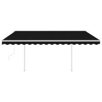 vidaXL Automatische Markise mit LED & Windsensor 4,5x3 m Anthrazit
