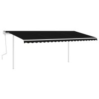 vidaXL Gelenkarmmarkise Einziehbar mit Pfosten 5x3 m...