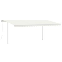 vidaXL Gelenkarmmarkise Automatisch mit Pfosten 5x3 m...