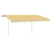 vidaXL Gelenkarmmarkise Automatisch mit Pfosten 4x3,5 m...